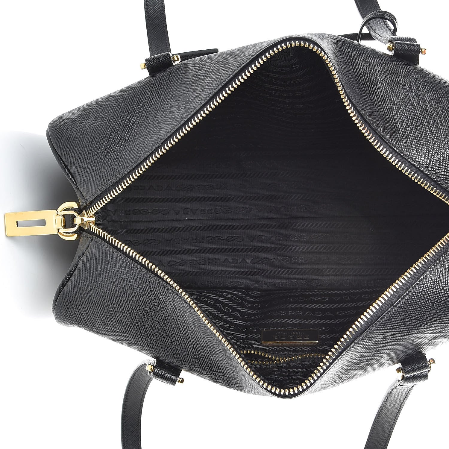 Prada Saffiano Lux Bauletto Black 5 of 12