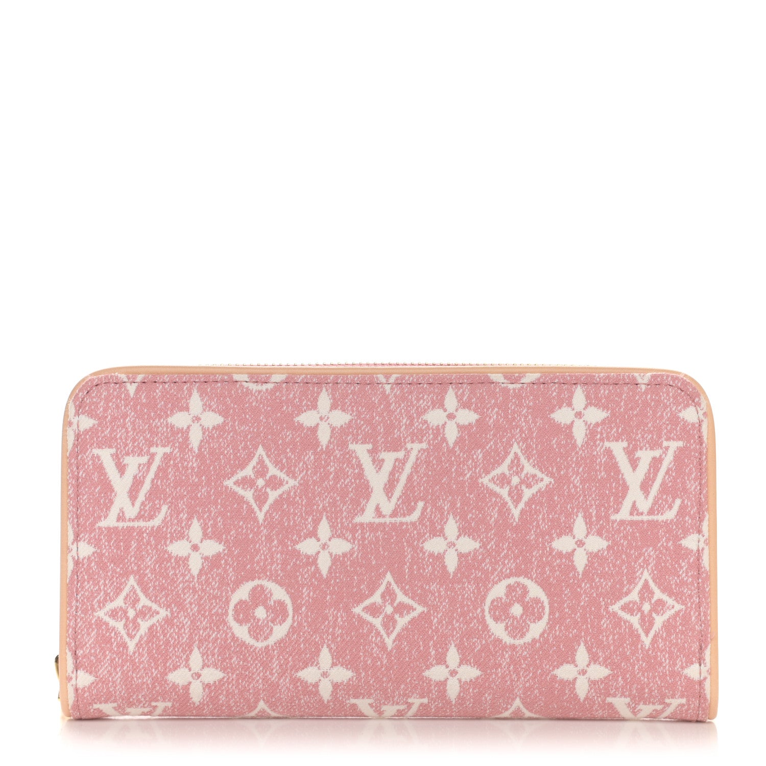 Louis Vuitton Denim Monogram Jacquard Zippy Wallet Pink 1 of 6