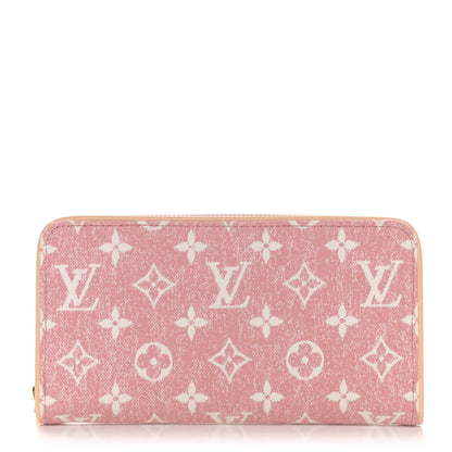 Louis Vuitton Denim Monogram Jacquard Zippy Wallet Pink 1 of 6