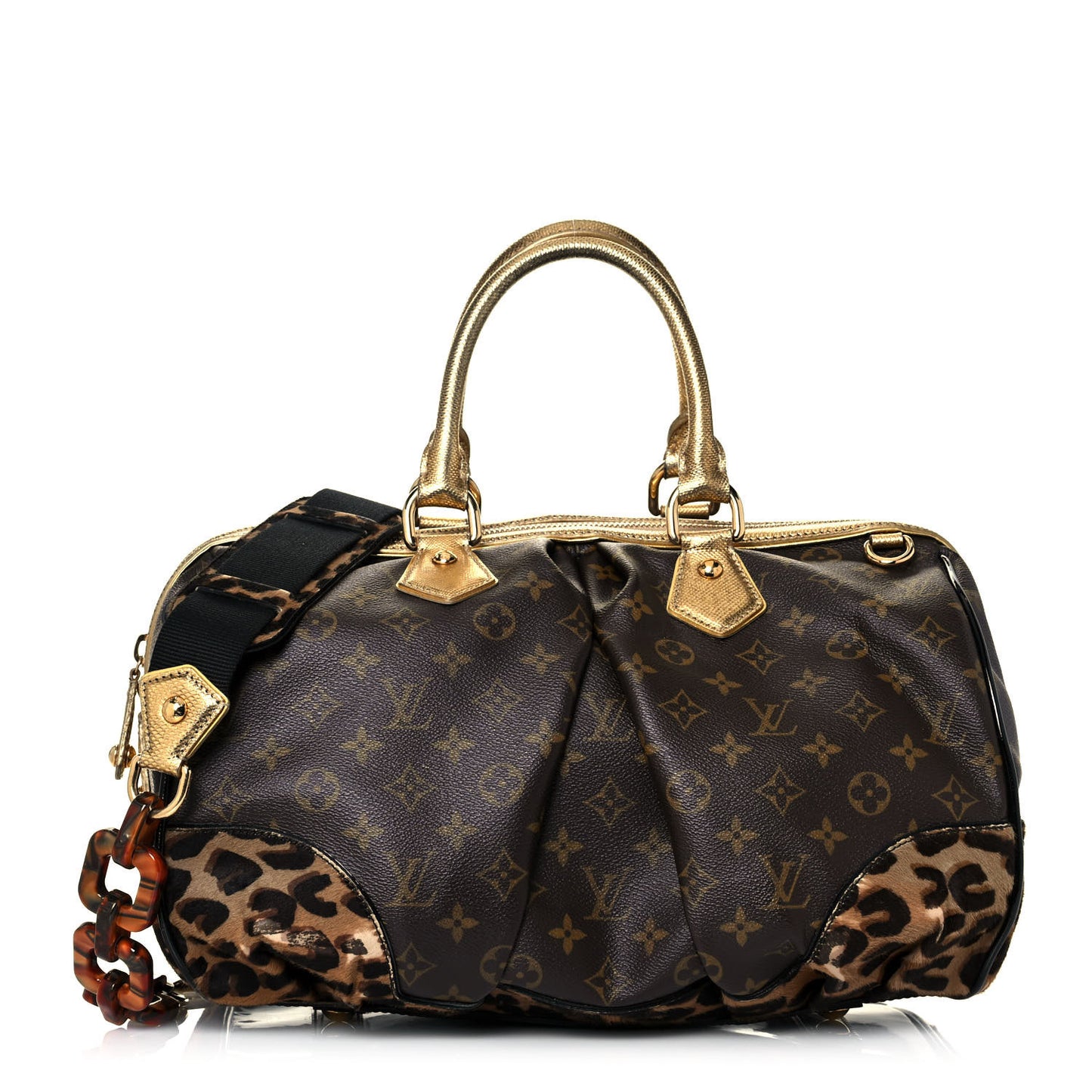 Monogram Leopard Stephen Bag
