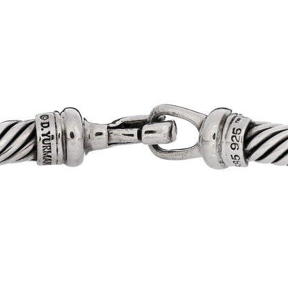 David Yurman Sterling Silver 14K Yellow Gold Diamond 5mm Metro Cable Bracelet 3 of 3