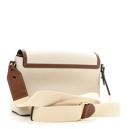 Burberry Canvas Horseferry Print Note Crossbody Bag Natural Tan 3 of 9