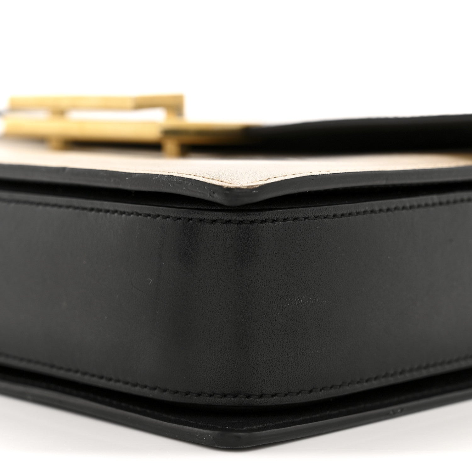 Saint Laurent Calfskin Medium Classic Lulu Bag Beige Black 11 of 16