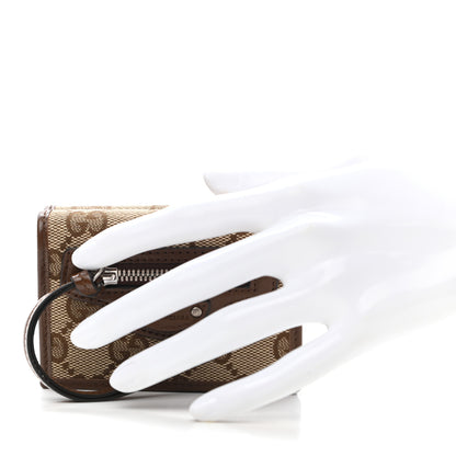 Balenciaga X GUCCI GG Monogram Azalea Calfskin Neo Classic Wallet Beige Ebony Brown Sugar 2 of 8