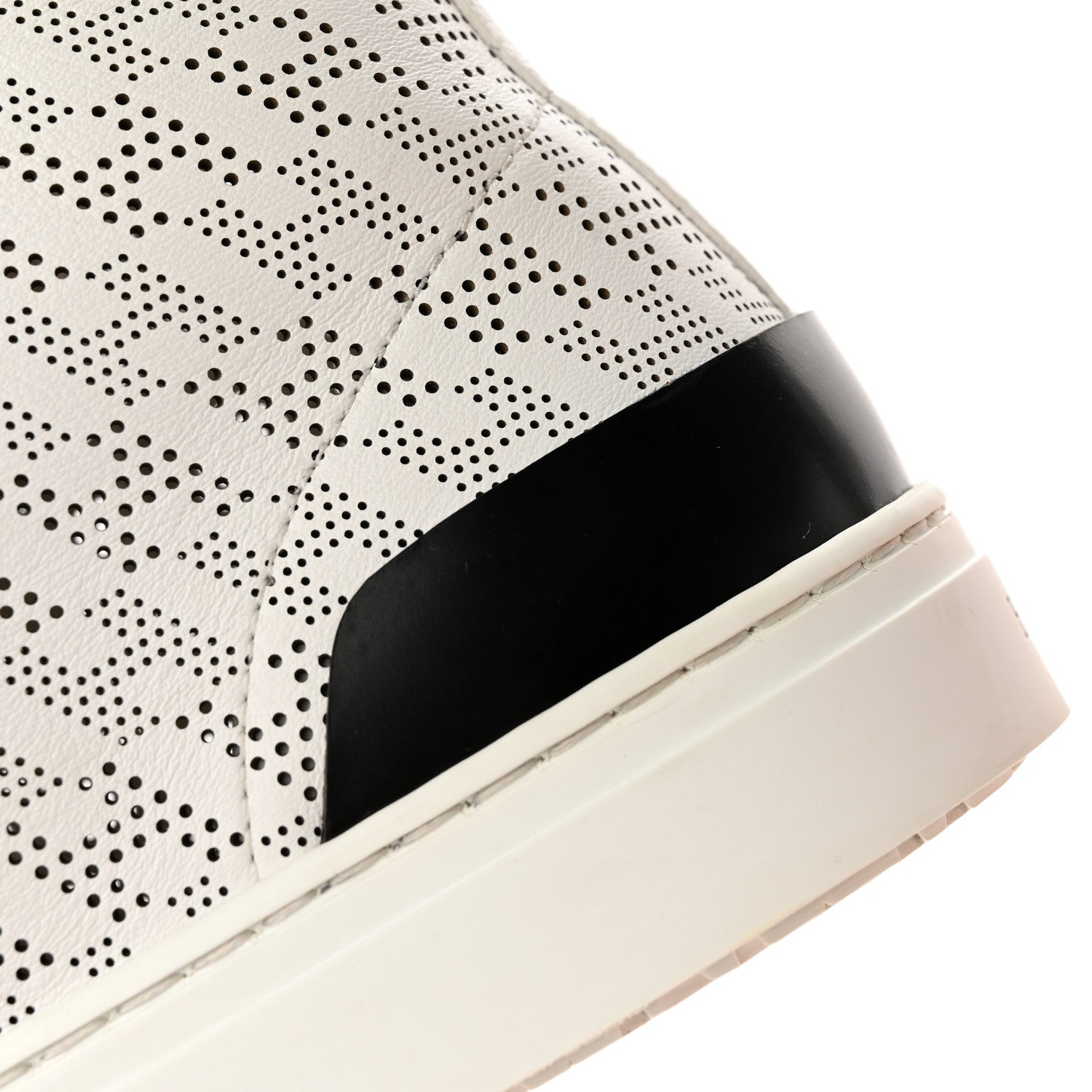 Hermes Perforated Calfskin Mens Clap High Top Sneakers 40 White 14 of 16
