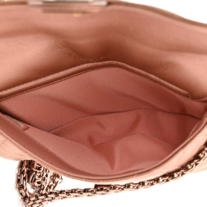 Chanel Metallic Grained Calfskin Quilted 2.55 Reissue Phone Holder With Chain Copper 6 of 13
