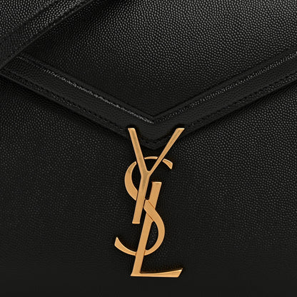 Saint Laurent Grain de Poudre Medium Classic Monogram Cassandra Top Handle Black 8 of 12