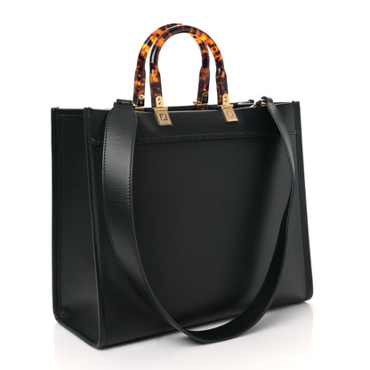 Fendi Vitello King Plexiglass Medium Fendi Sunshine Shopper Tote Black 3 of 8