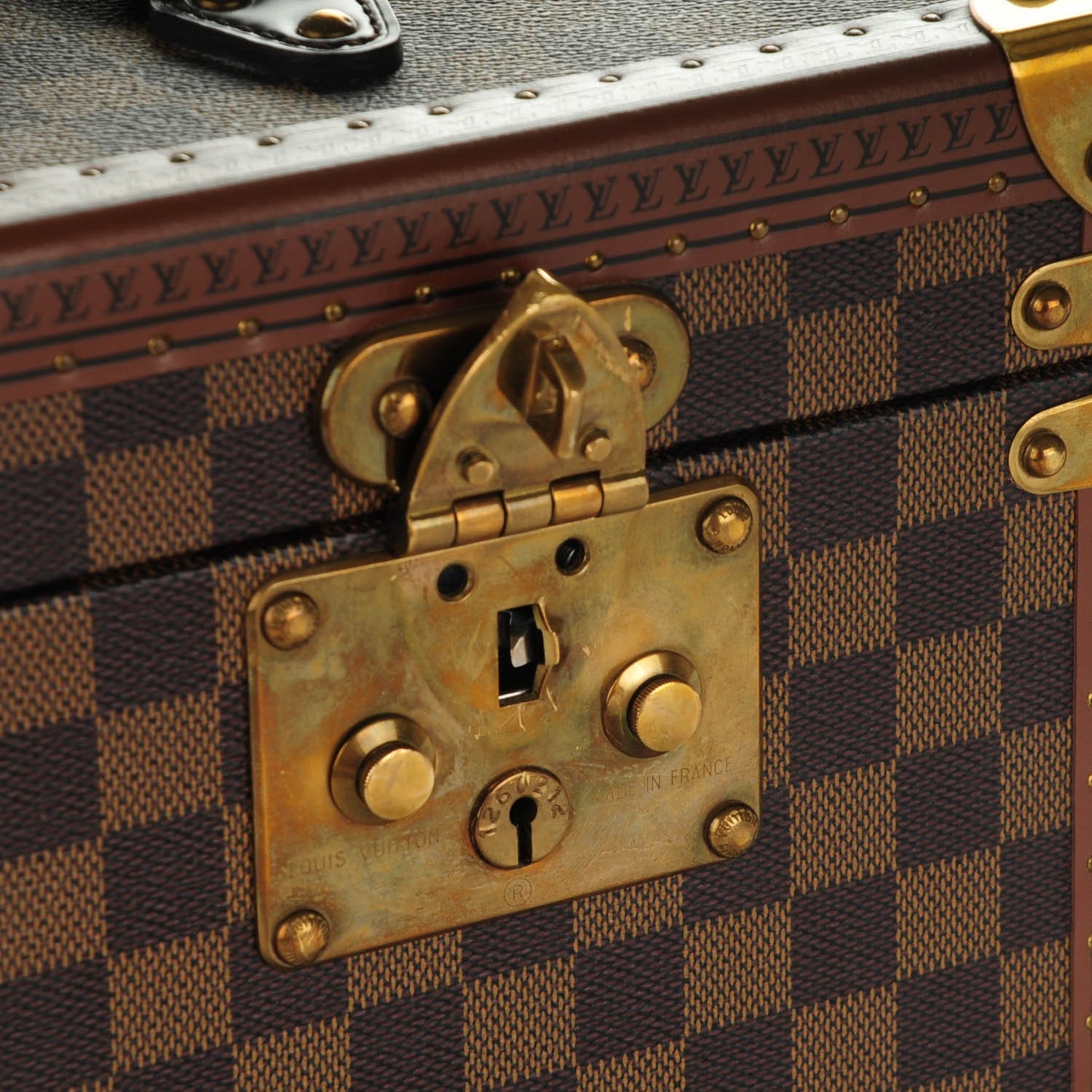 Damier Ebene Boite Flacons Beauty Train Trunk Case