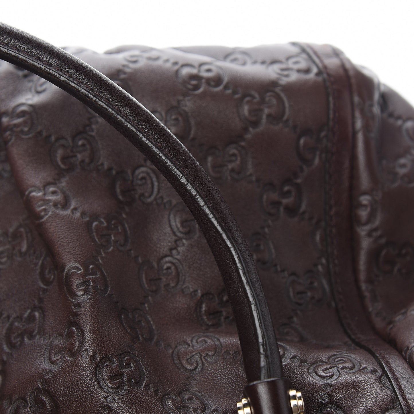 Guccissima D Ring Tote Chocolate