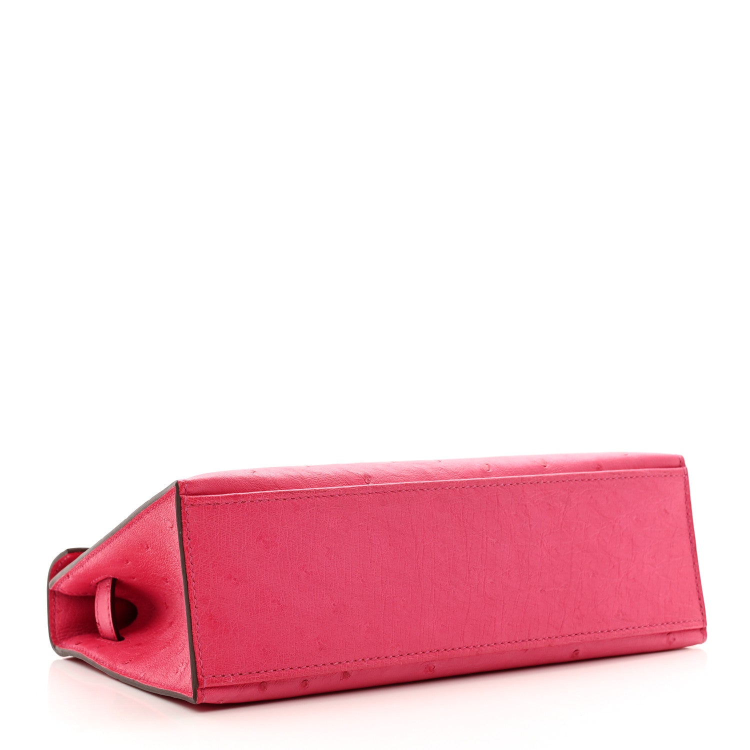 Hermes Ostrich Kelly Pochette Clutch Rose Tyrien 4 of 13