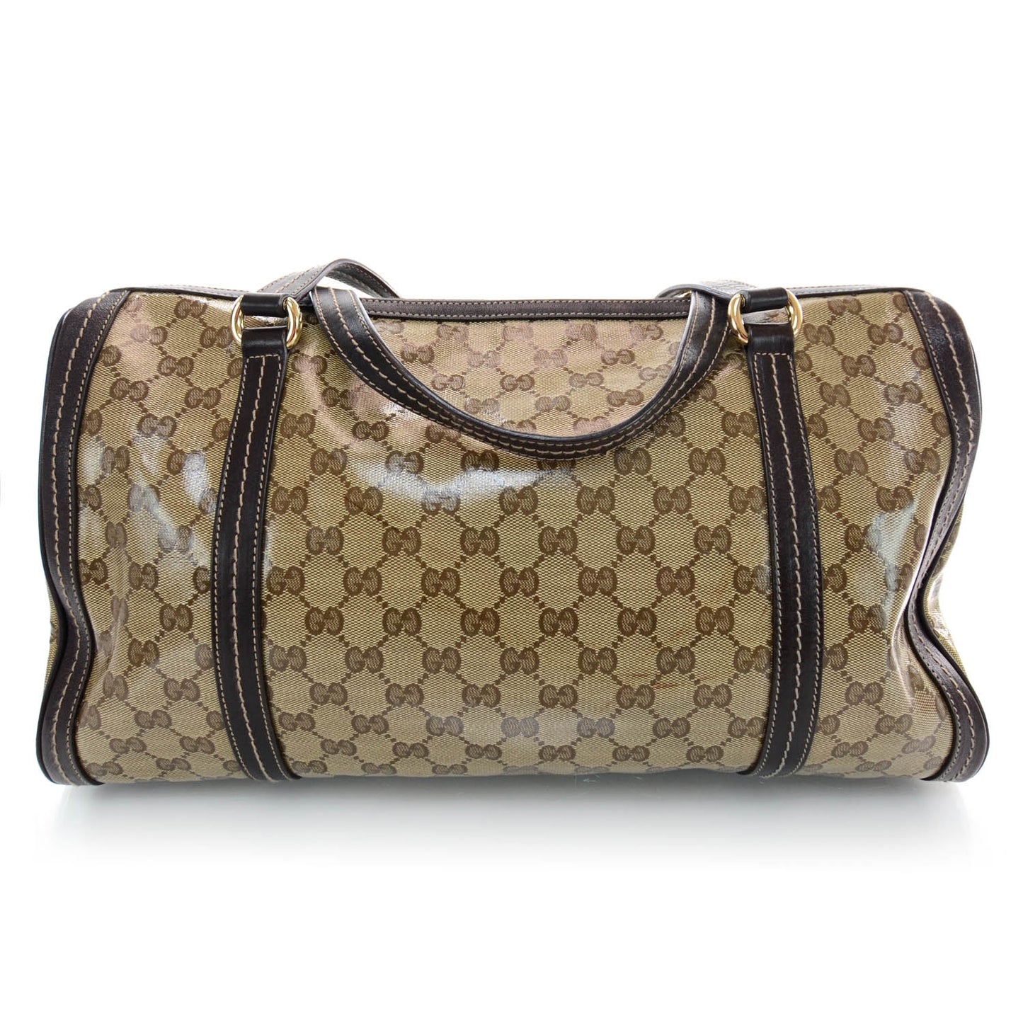 Crystal Monogram Duchessa Boston Bag Ebony