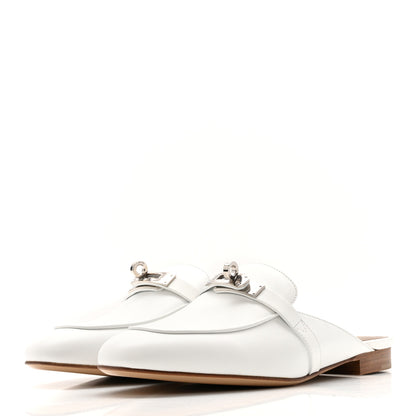 Hermes Calfskin Oz Mules 37.5 White 4 of 11