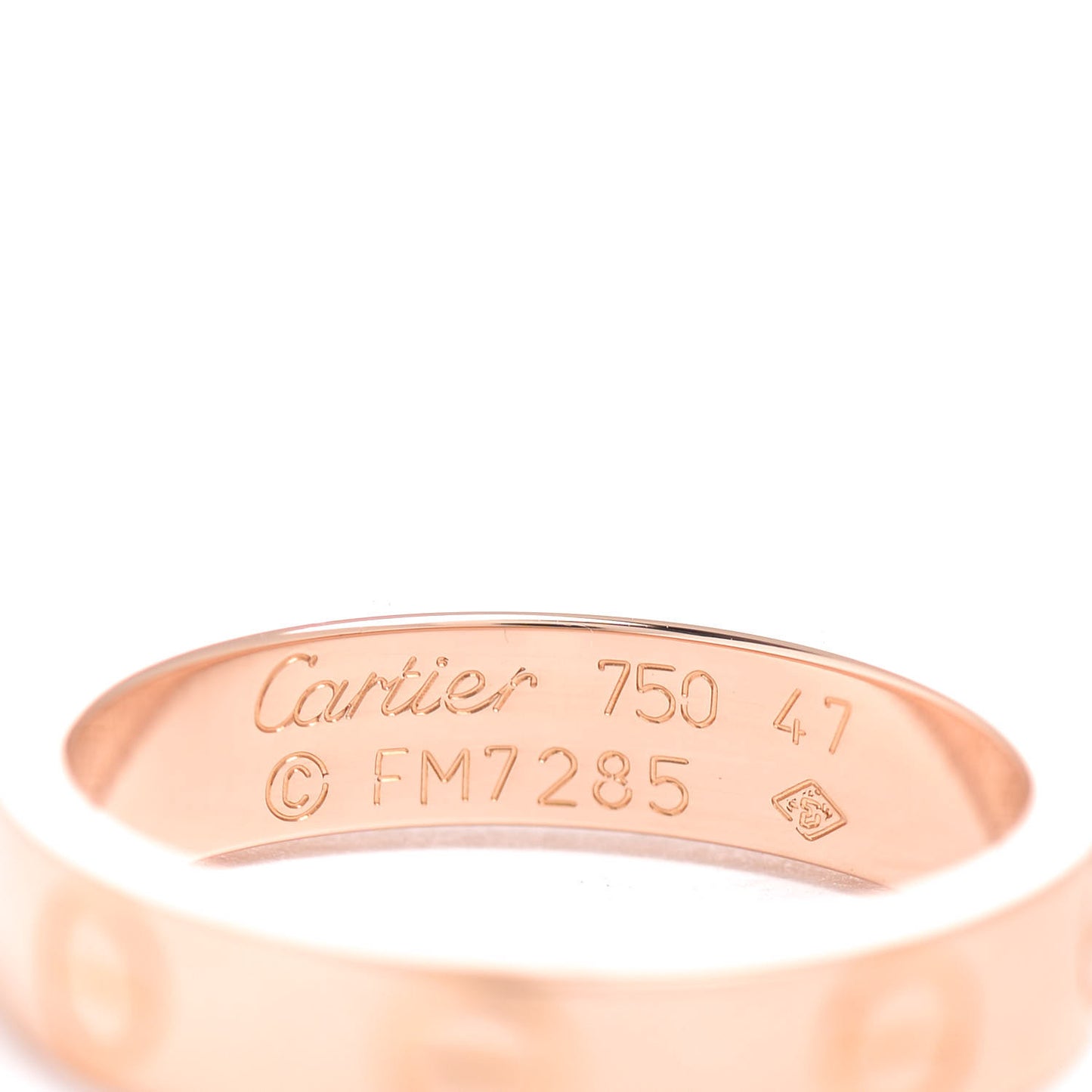 18K Pink Gold 3.5mm LOVE Wedding Band Ring 47 4