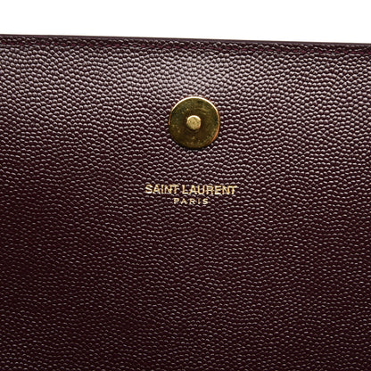 Saint Laurent Grain De Poudre Classic Monogram Clutch Amaranto 5 of 7