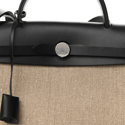 Hermes Military Toile Vache Hunter Herbag Zip Retourne 31 PM Ficelle Black 9 of 11