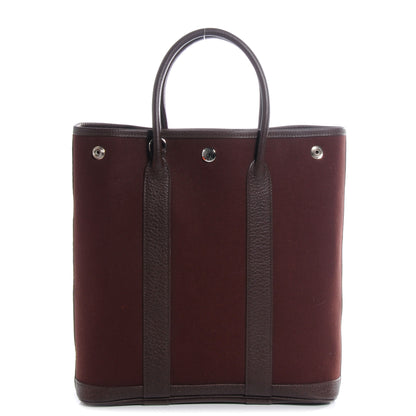 Hermes Toile Leather Garden File PM Tote Havane 1 of 7