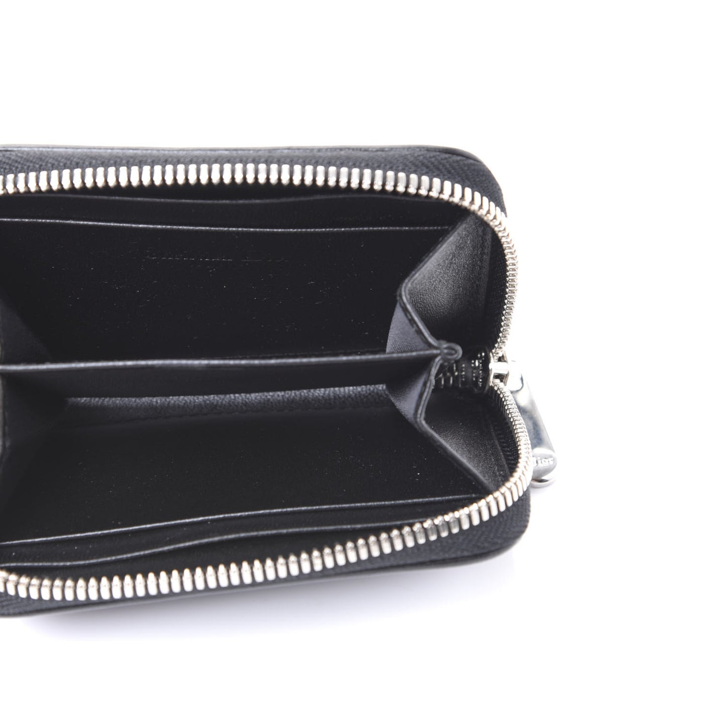 Lambskin Cannage Mini Lady Dior Zip Portemonnaie Black