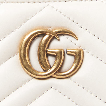 Gucci Calfskin Matelasse Small GG Marmont Tote White 7 of 9