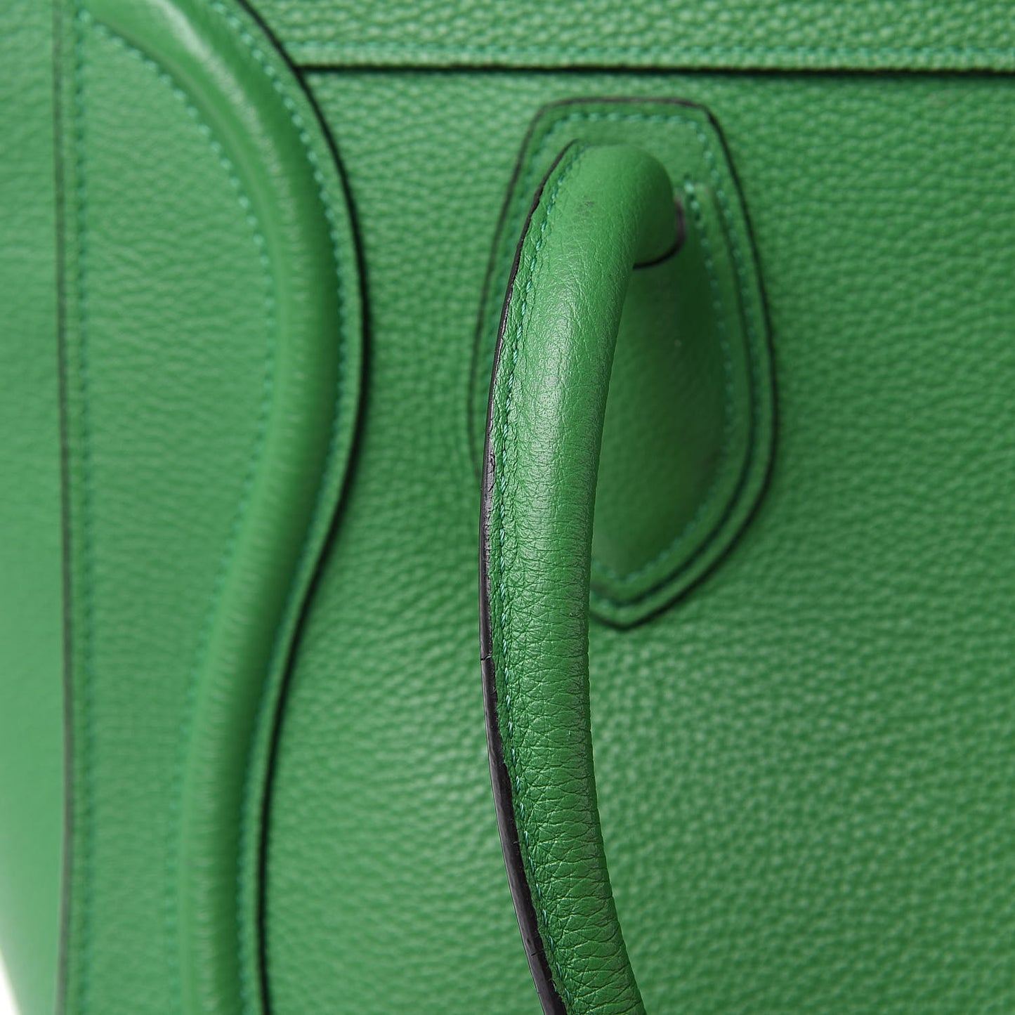 Drummed Calfskin Micro Luggage Mint