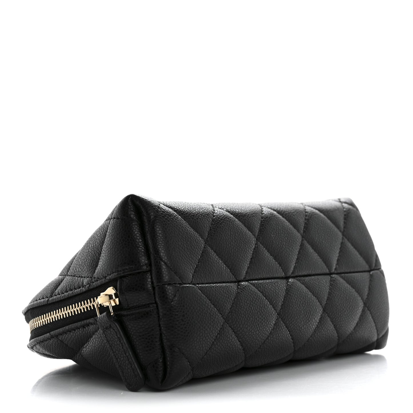Caviar Quilted Cosmetic Case Black