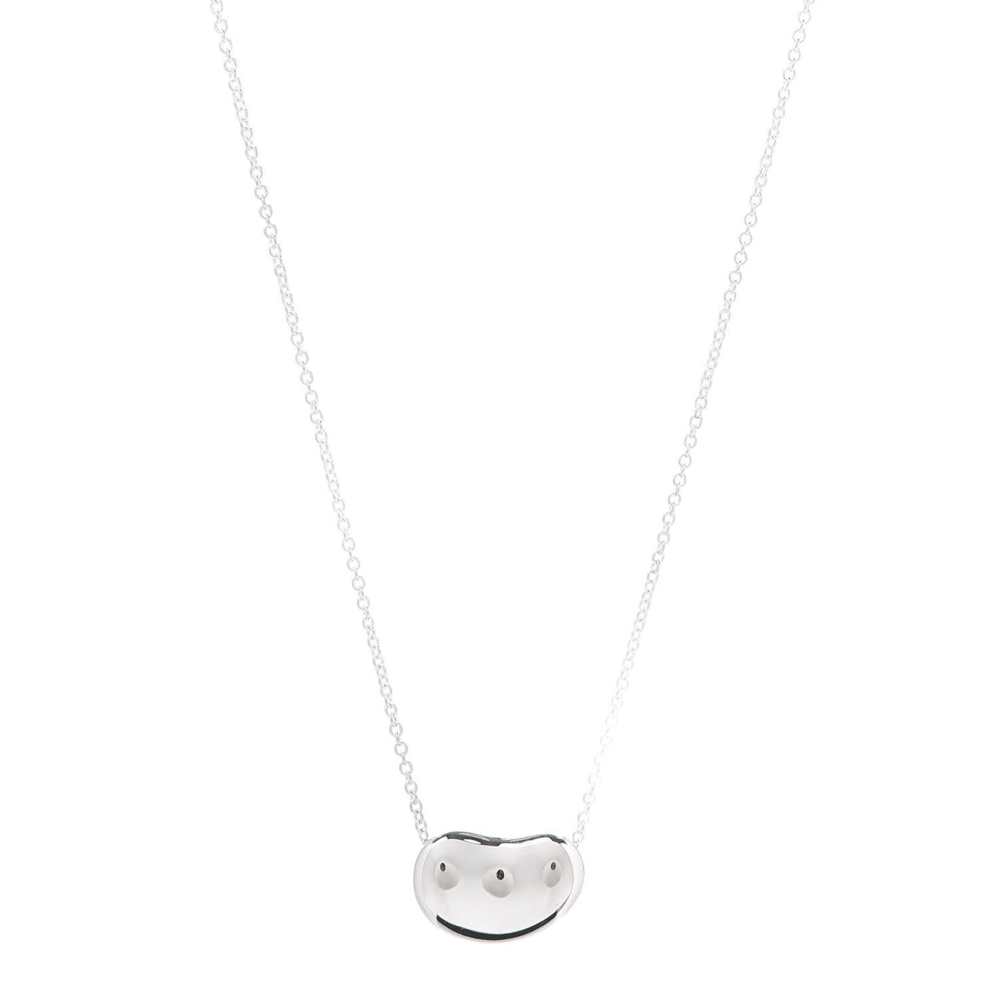 Sterling Silver 14mm Elsa Peretti Bean Pendant Necklace