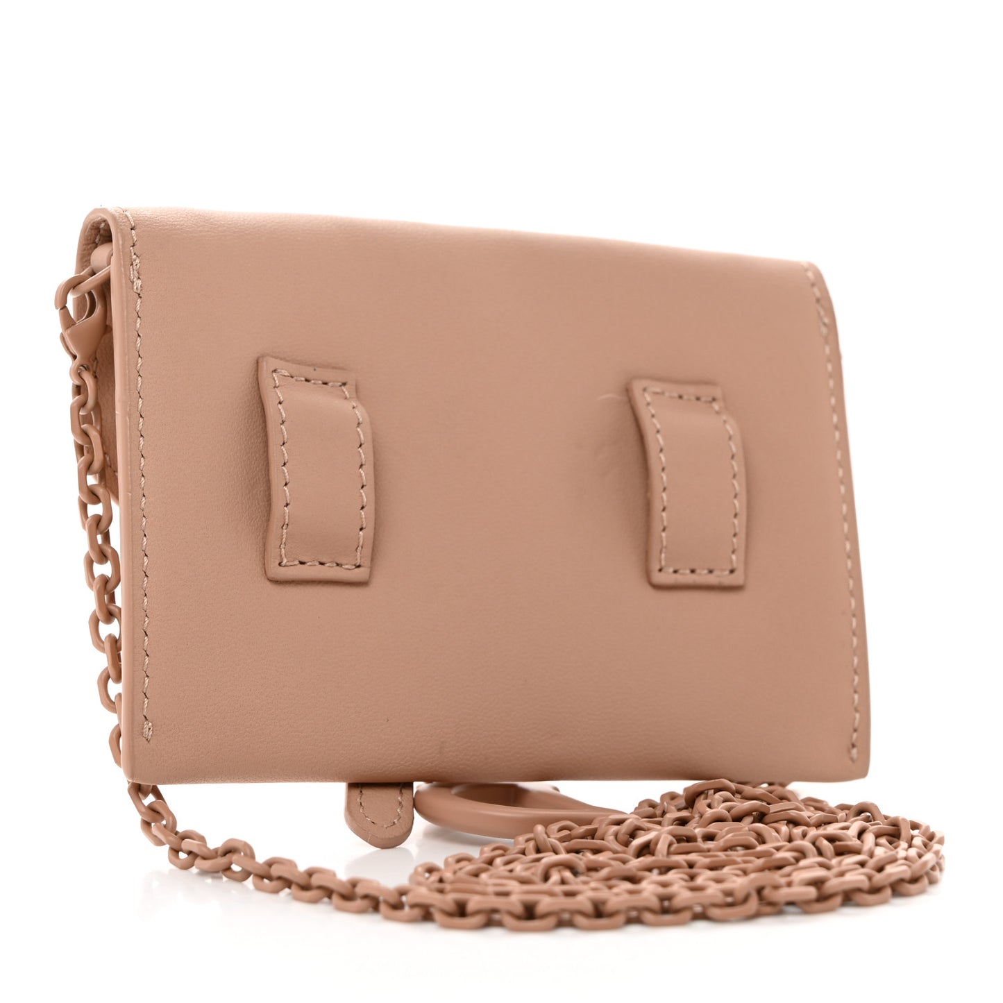 Ultra Matte Calfskin Nano Saddle Chain Pouch Rose Des Vents