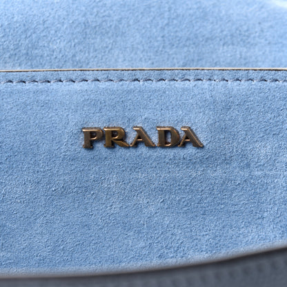Prada Glace Calf Soft Cahier Bag Marine Astrale 10 of 22