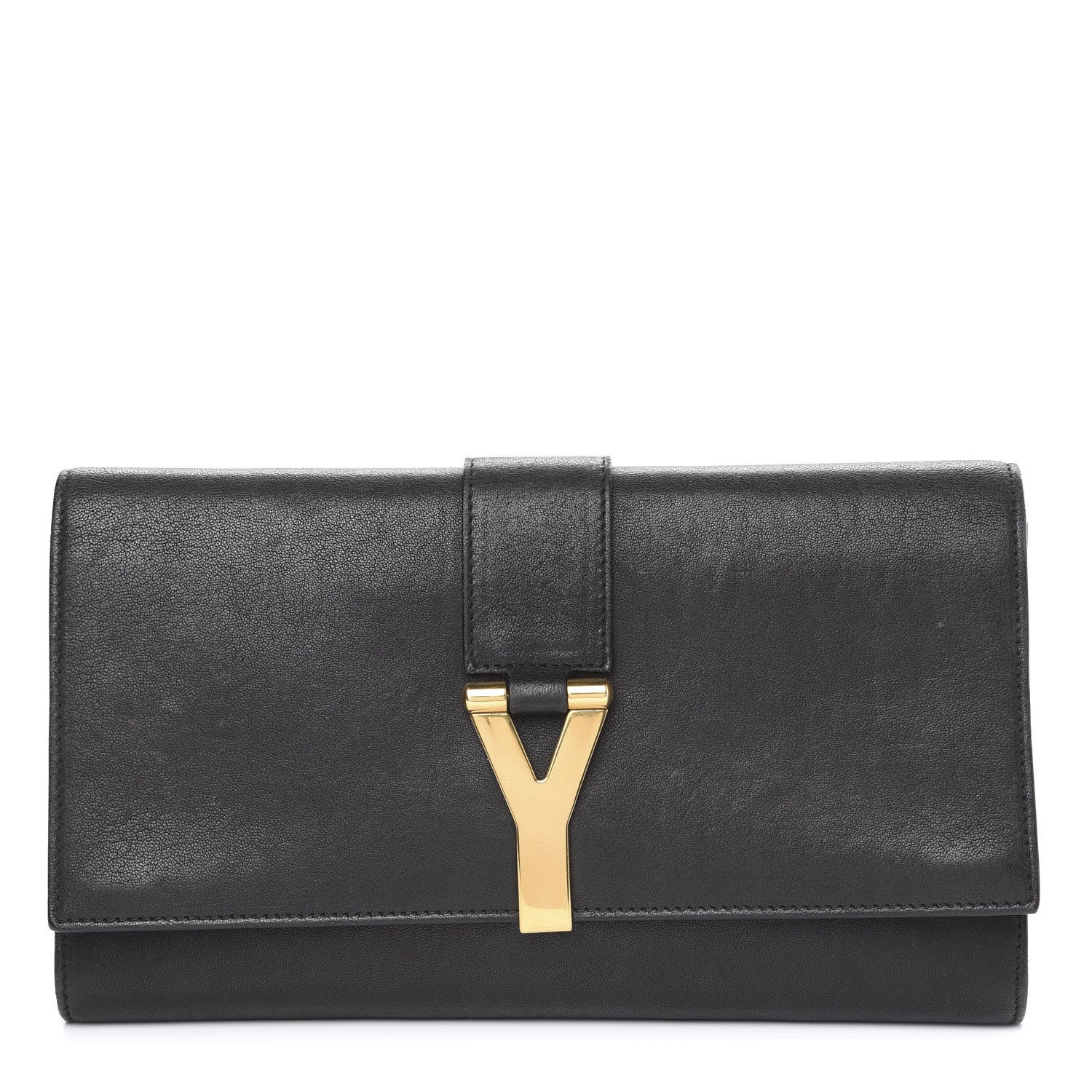 Saint Laurent Calfskin Classic Y Ligne Clutch Black 1 of 11