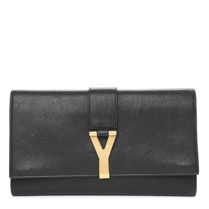 Saint Laurent Calfskin Classic Y Ligne Clutch Black 1 of 11