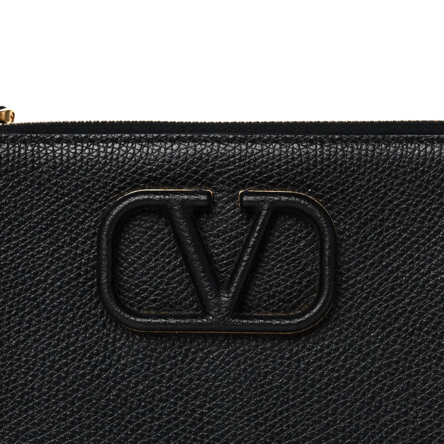 Grained Calfskin VSling Pouch Black