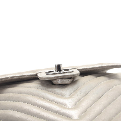 Chanel Metallic Calfskin Chevron Quilted Small Urban Spirit Backpack Silver 9 of 9