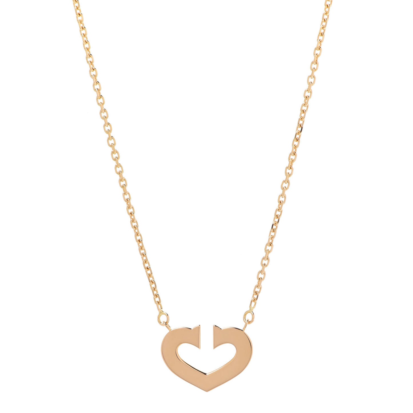 18K Yellow Gold Medium Hearts and Symbols Necklace