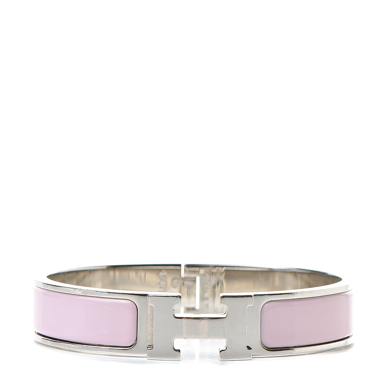Enamel Narrow Clic Clac H Bracelet PM Rose Dragee