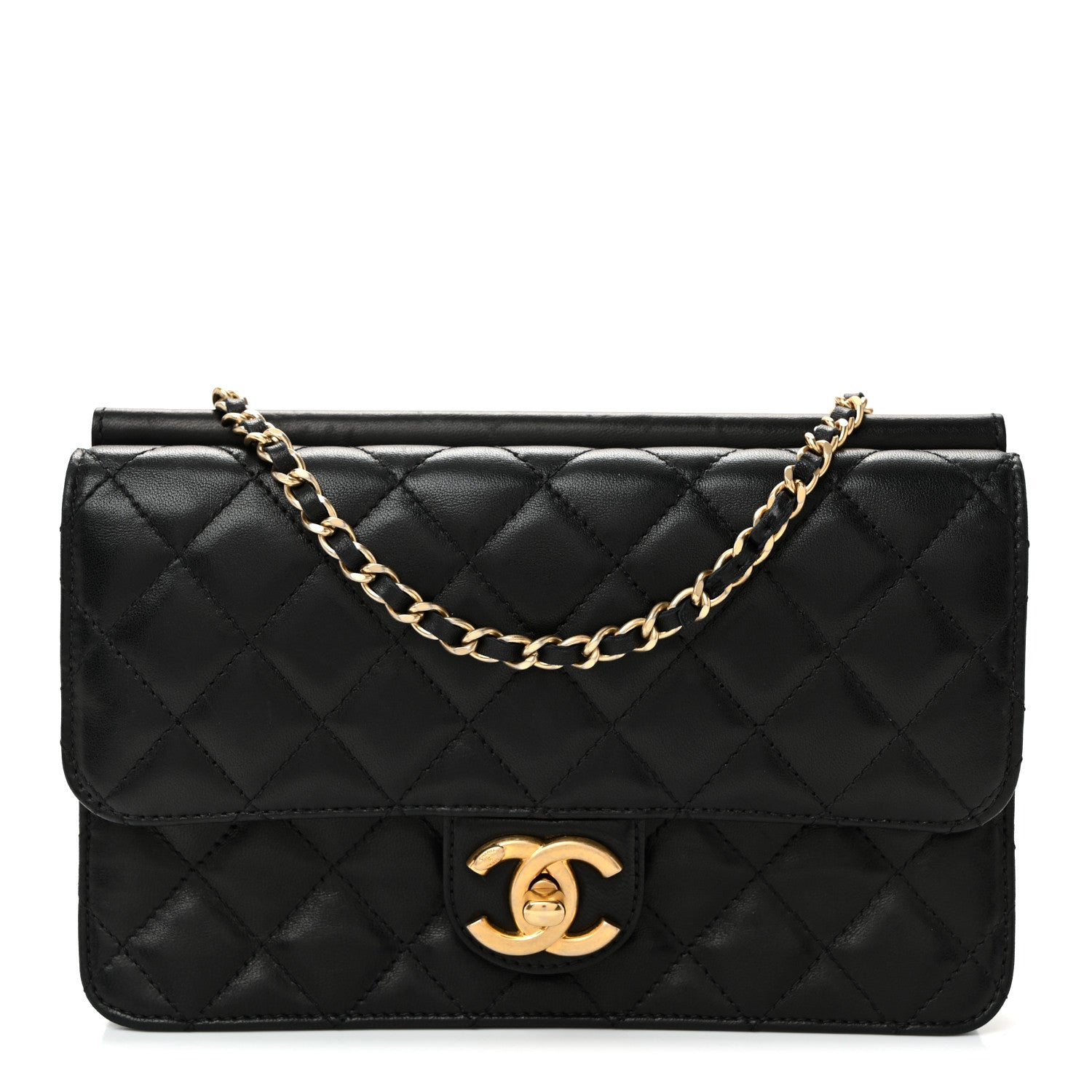 Chanel Lambskin Quilted Medium Crossing Times Flap Black 1 of 11
