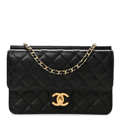Chanel Lambskin Quilted Medium Crossing Times Flap Black 1 of 11
