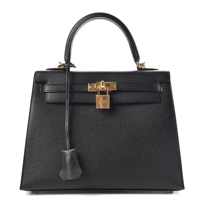 Hermes Epsom Kelly Sellier 25 Black 1 of 40