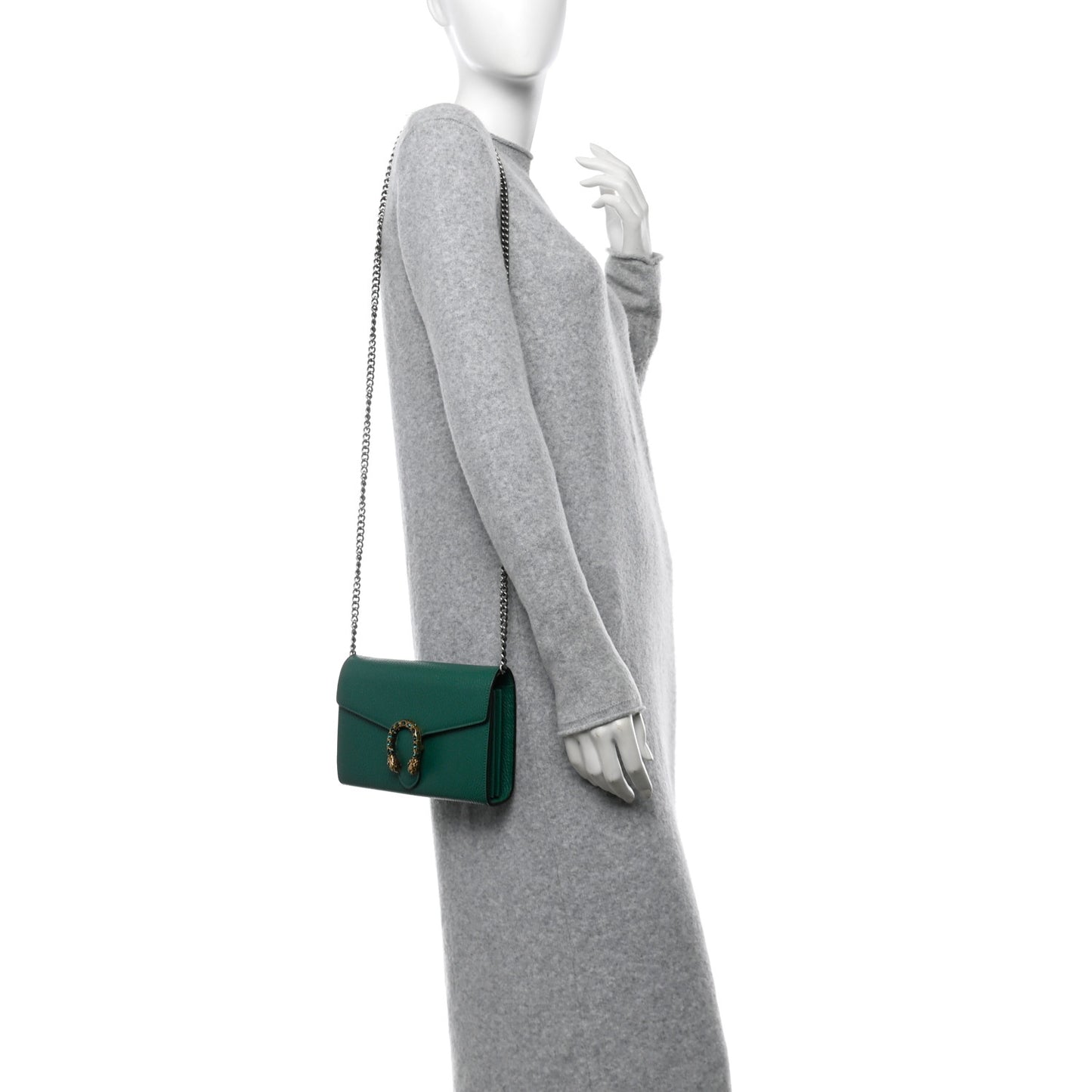 Calfskin Mini Dionysus Chain Wallet Emerald