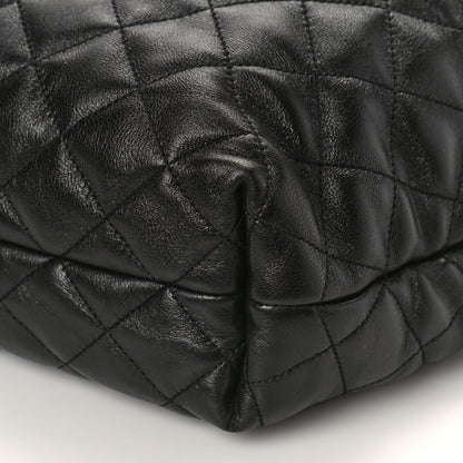 Saint Laurent Lambskin Quilted Maxi Icare Shopping Tote Black 9 of 9
