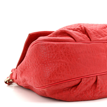 Fendi Crinkled Lambskin Mia Shoulder Flap Red 9 of 10
