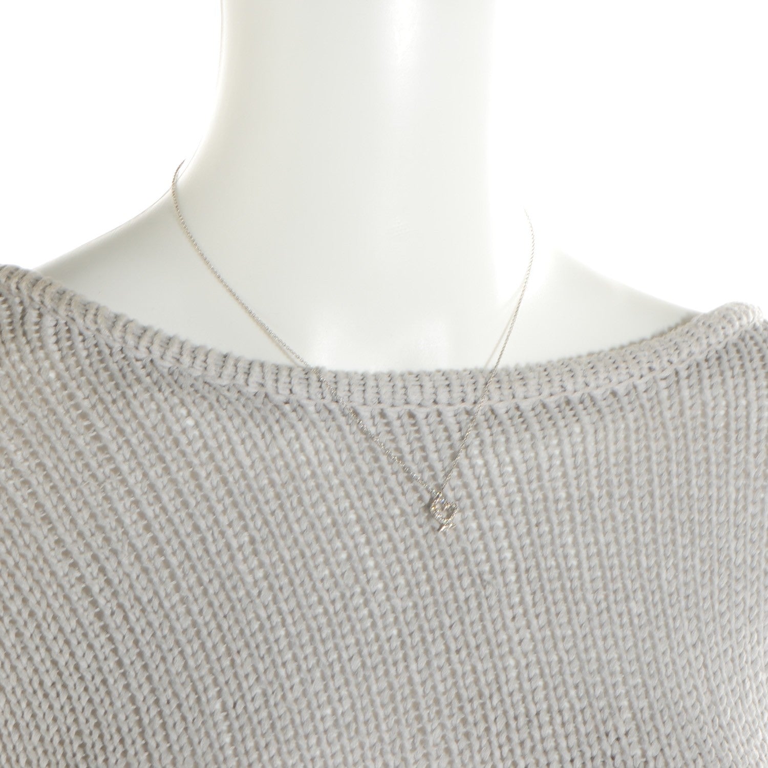 Tiffany 18K White Gold Diamond Mini Paloma Picasso Loving Heart Pendant Necklace 2 of 4