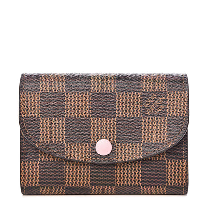 Louis Vuitton Damier Ebene Rosalie Coin Purse Rose Ballerine 1 of 8