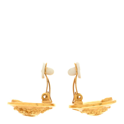 Chanel Round CC Clip On Earrings Gold 3 of 5