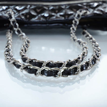 Chanel Patent Quilted Large Chic and Glitter Tote Black 4 of 10