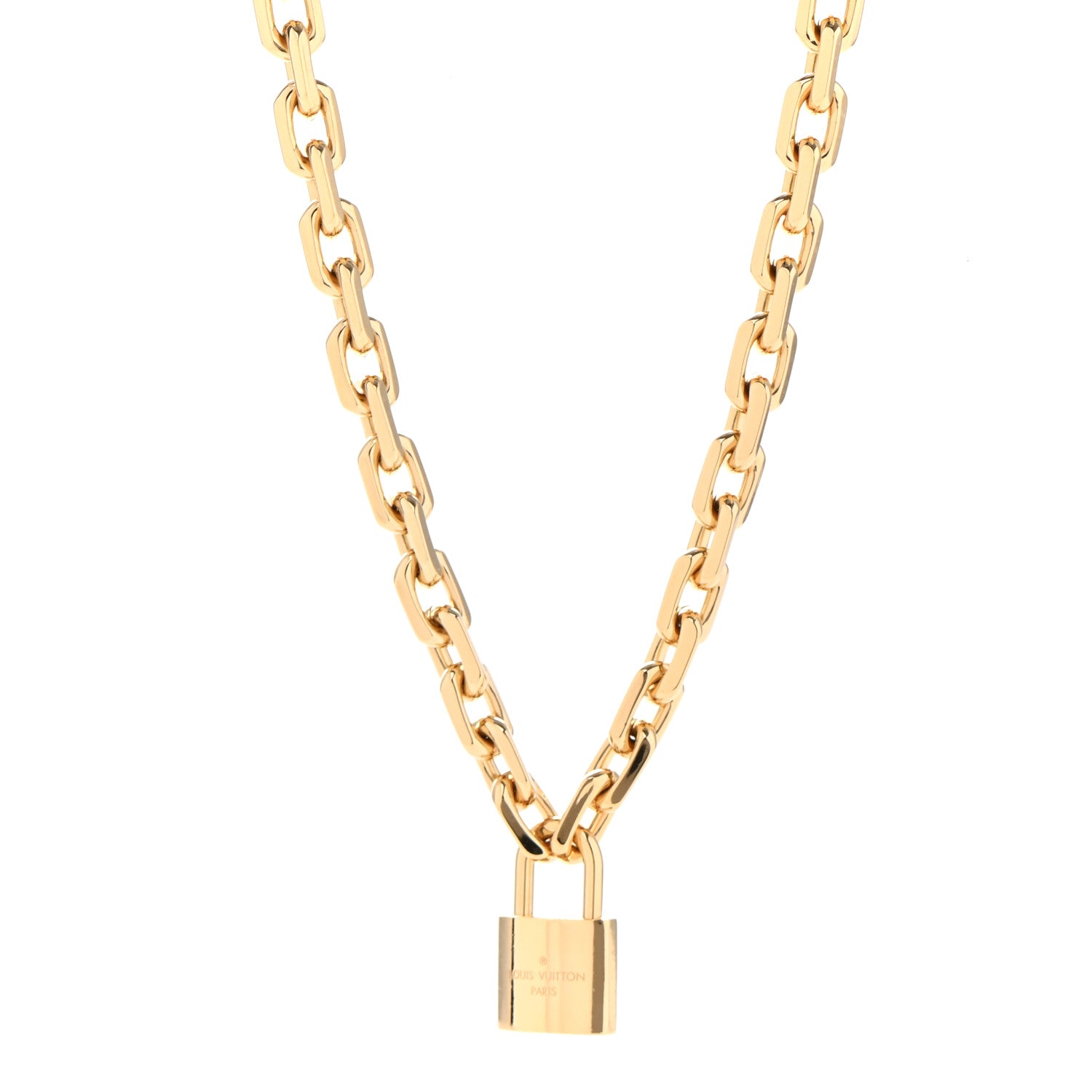 Louis Vuitton LV Edge Necklace Cadenas Gold 1 of 7