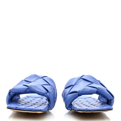 Bottega Veneta Nappa Maxi Intrecciato Lido Flat Sandals 40 Indigo 3 of 7