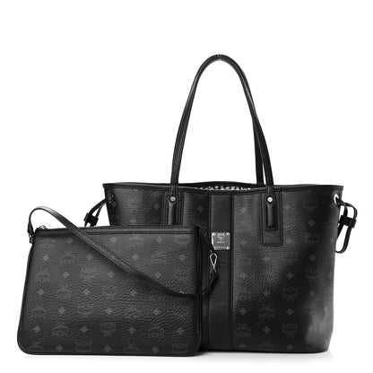 MCM Visetos Medium Reversible Shopper Tote Black 1 of 20