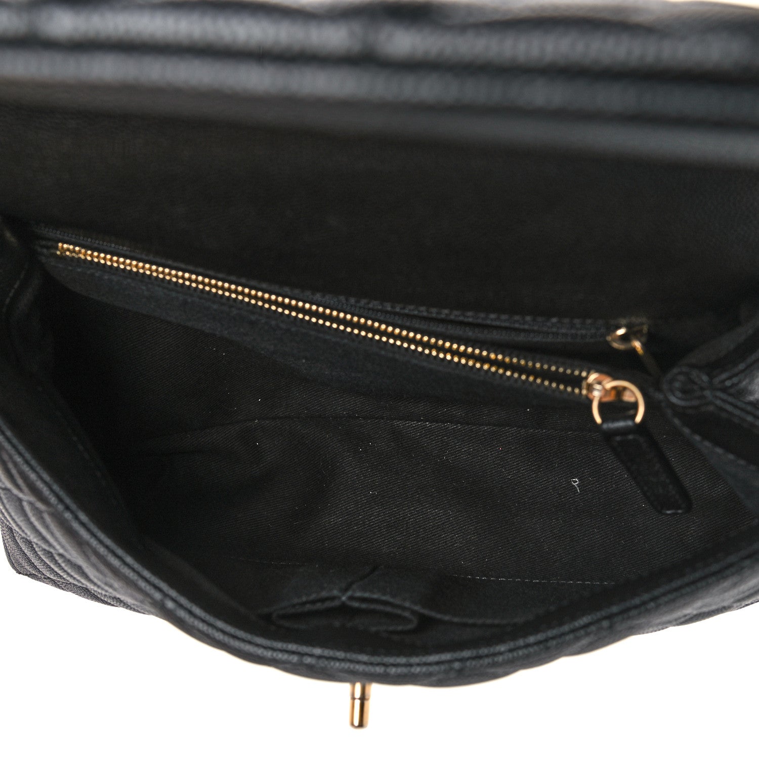 Chanel Caviar Lizard Quilted Small Coco Handle Flap Black 5 of 10