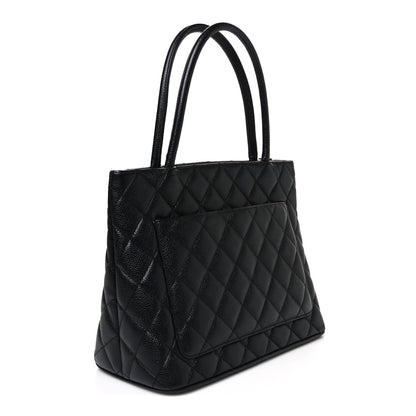 Chanel Caviar Quilted Medallion Tote Black 3 of 10