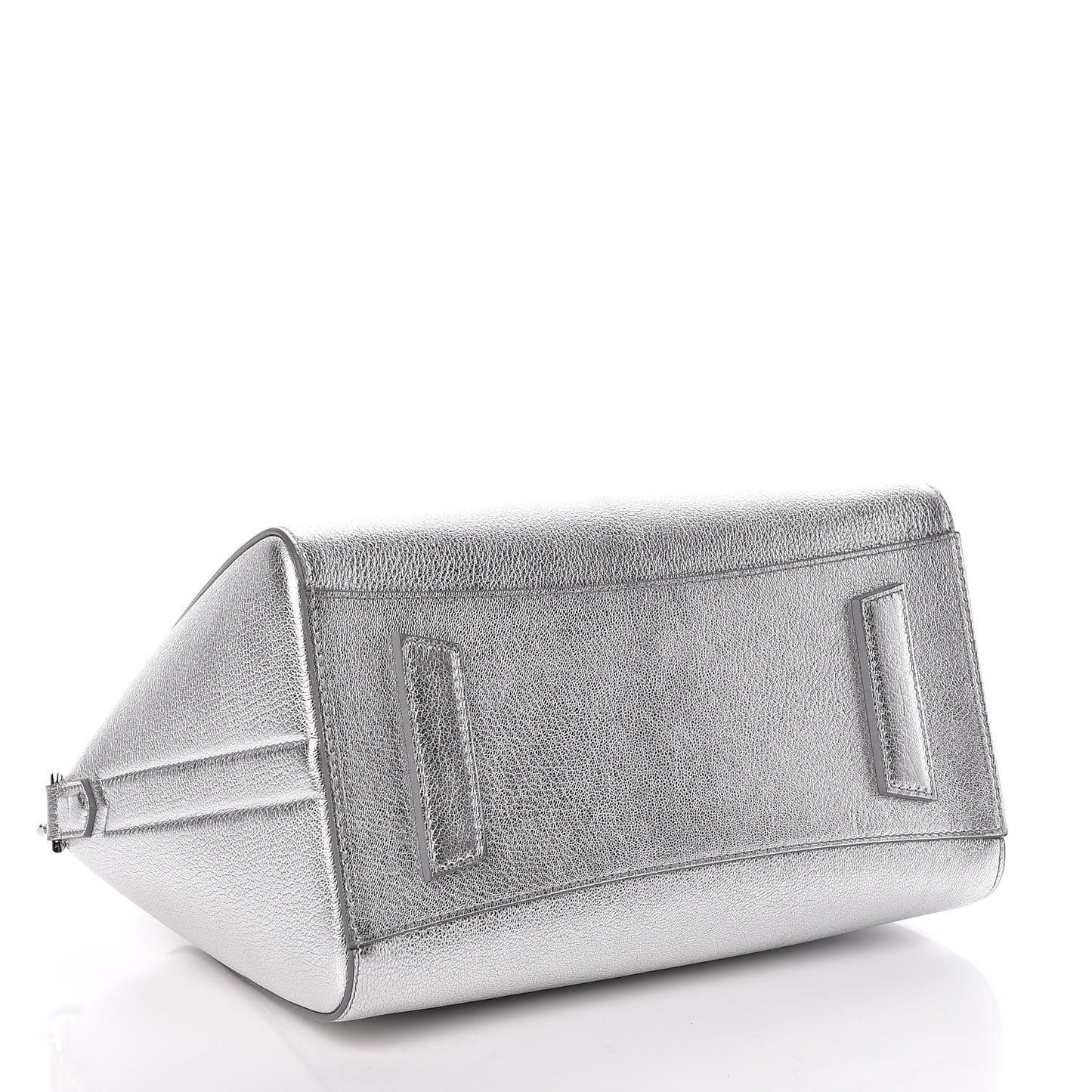 Metallic Sugar Goatskin Small Antigona Silver
